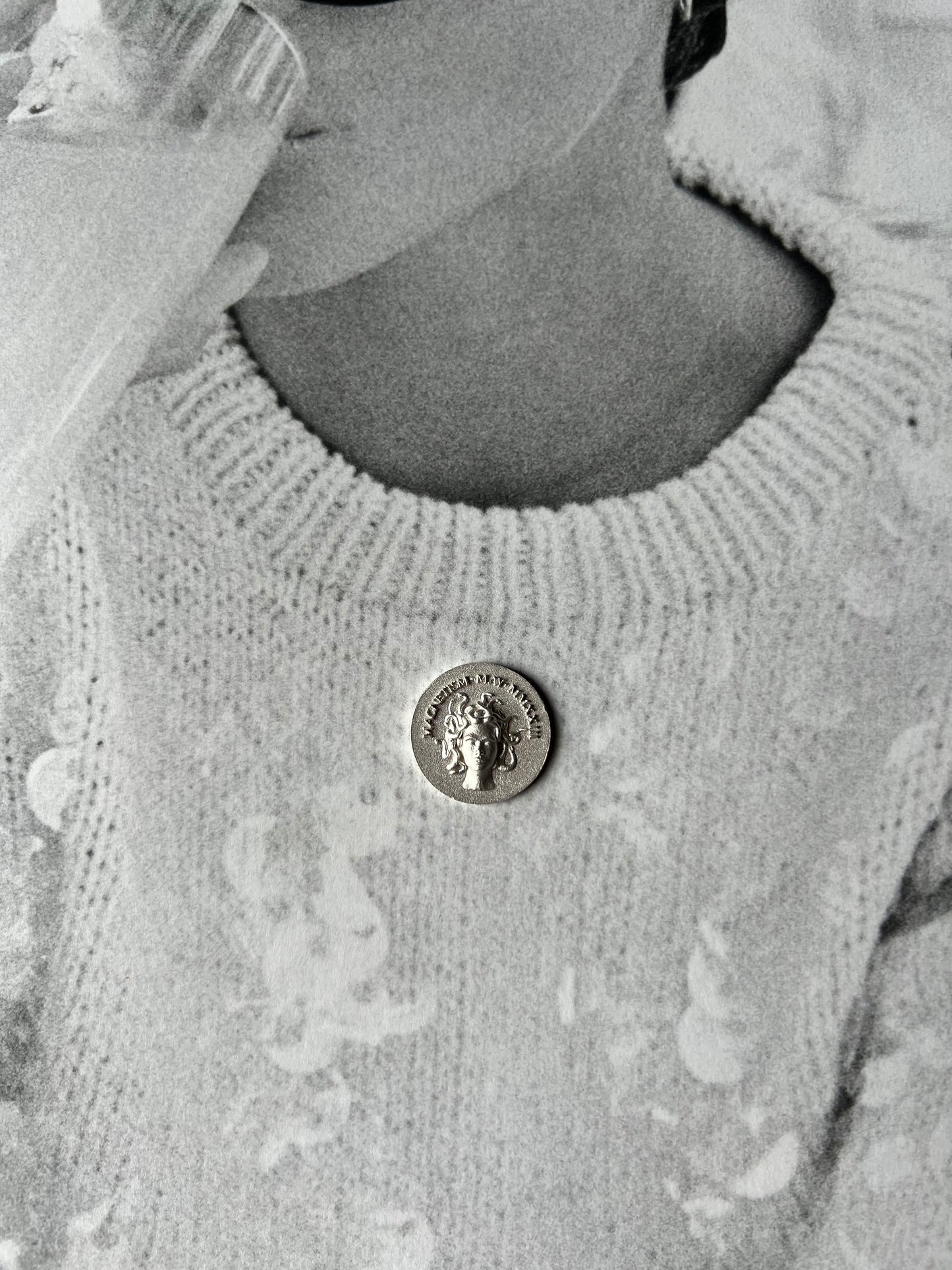 Medusa antique coin silver